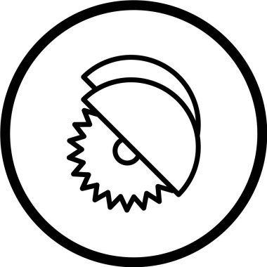 elektrikli testere vektör illüstrasyonu, basit simge