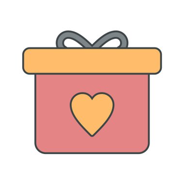 hediye kutusu simgesi vektör illüstrasyon grafik tasarımı