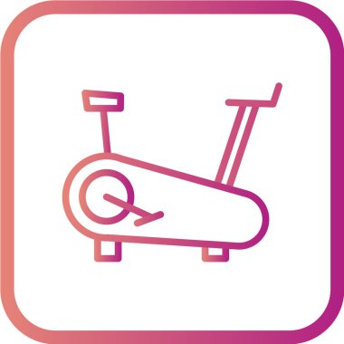 Kırmızı ve beyaz bisiklet vektörü simgesi