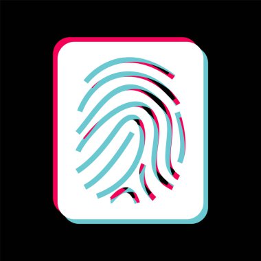 Parmak izi Simgesi Moda Biçiminde İzole Arkaplan 