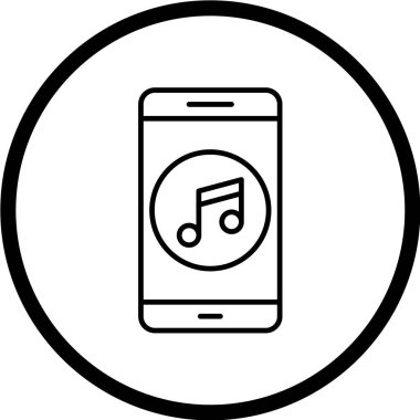 Modern telefon simgesinin vektör illüstrasyonu 