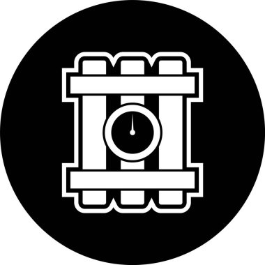  Moda Biçimli Dinamit Simgesi İzole Arkaplan