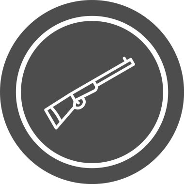 Tüfek Simgesi Moda Tarzı İzole Arkaplan