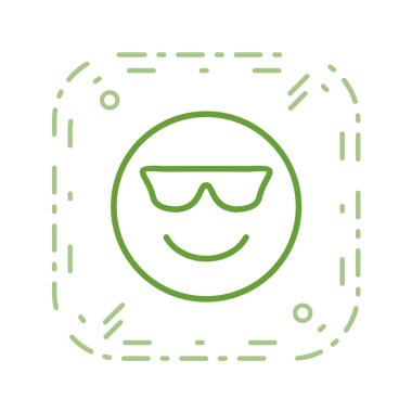 Moda Biçimli Emoji Simgesi İzole Arkaplan 