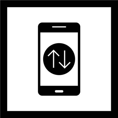 Modern telefon simgesinin vektör illüstrasyonu 