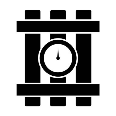 zaman, saat simgesi, vektör illüstrasyonu