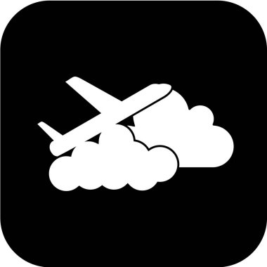 düzlem simgesinin vektör illüstrasyonu