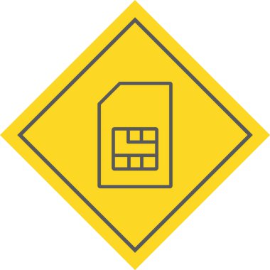 Moda Biçimli Sim Simgesi İzole Arkaplan