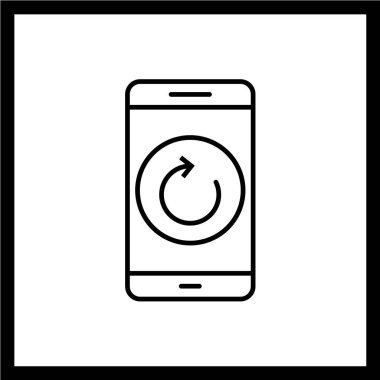 Akıllı telefon ikonu, vektör illüstrasyonu. düz tasarım biçimi