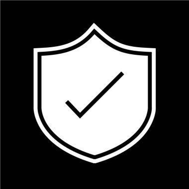 Kalkan simgesi. düz dizayn