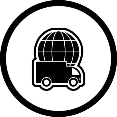 Moda Biçimli Küresel Teslimat Simgesi İzole Arkaplan