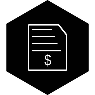 Moda Biçimli Fatura Simgesi İzole Arkaplan