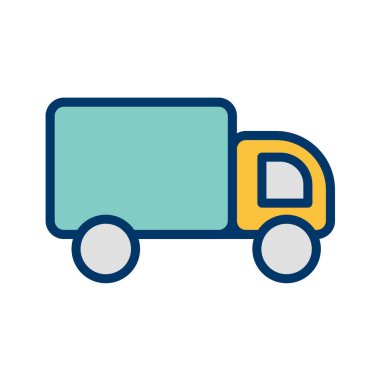 dağıtım kamyonu vektör simgesi