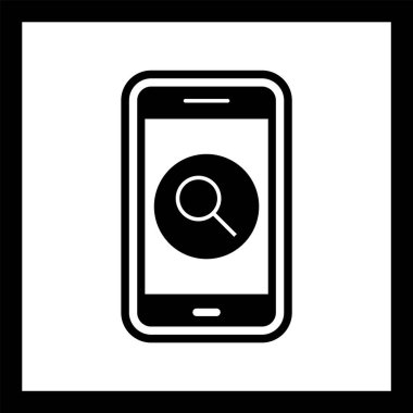 Mobil Uygulama Simgesini Moda Biçimli İzole Arkaplanda Ara 