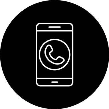 Modern b 'nin vektör çizimi cep telefonu simgesinden yoksun