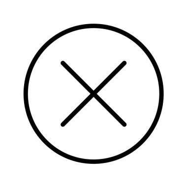 Vektör illüstrasyonu, çapraz simge 