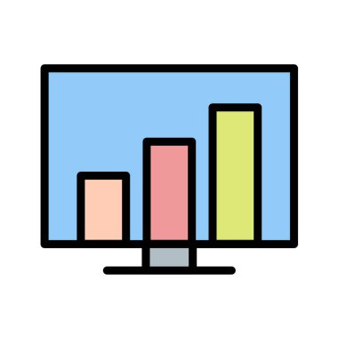 iş diyagramı simgesi, vektör illüstrasyonu