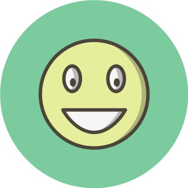 Gülümseme simgesi, vektör illüstrasyonu