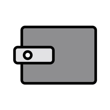 Para simgesi vektör illüstrasyon grafik tasarımlı cüzdan