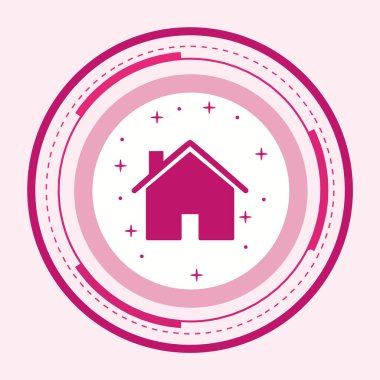 Moda Biçimli Ev Simgesi Ayrı Arka Gruplandırılmış