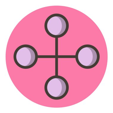 ağ düz vektör simgesi