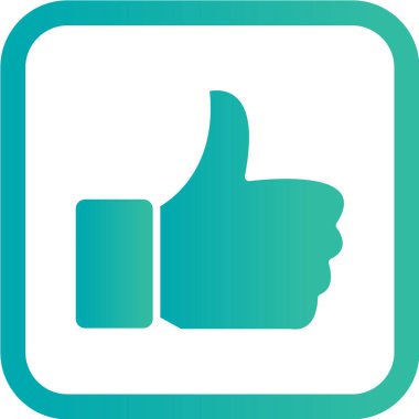 mavi arkaplanda başparmak simgesi