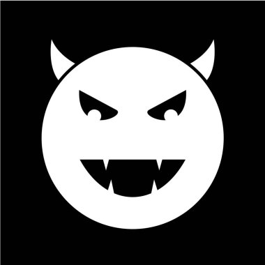 Gülümseme simgesi, vektör illüstrasyonu