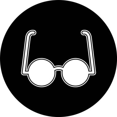 Deneysel Gözlük Simgesi Moda Tarzı İzole Arkaplan      