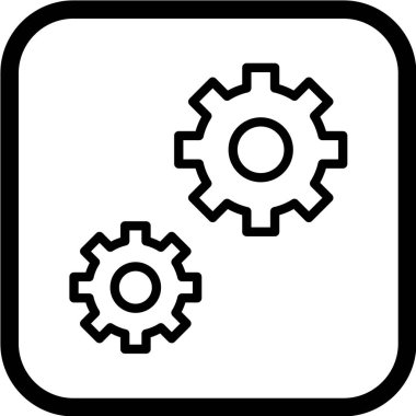 Basit ayarlar vektör simgesi.