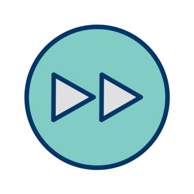 Multimedya düz simgesi beyaz arkaplanda izole edildi