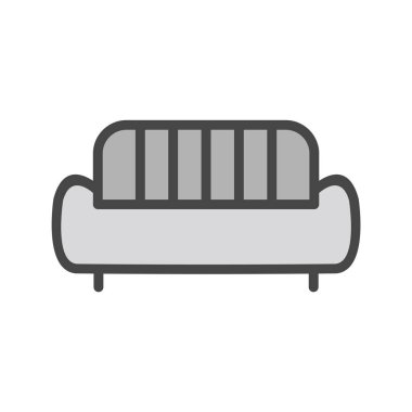 Moda Biçimli Kanepe Simgesi İzole Arkaplanı