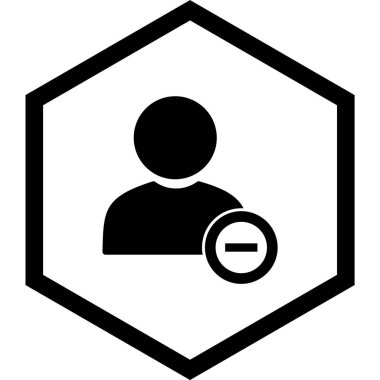 Blok Kullanıcı Simgesi Stili İzole Arkaplan