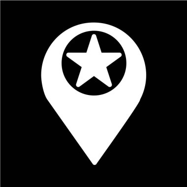 Harita işaretleyici simgesi, vektör illüstrasyonu