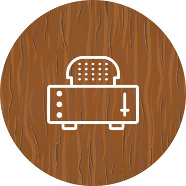 Kesme Tost Makinesi Simgesi Moda Biçiminde İzole Arkaplan