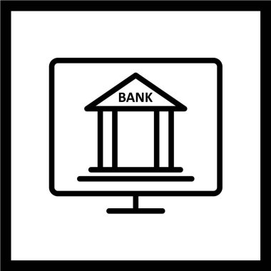 Banka ve paranın vektör illüstrasyonu 