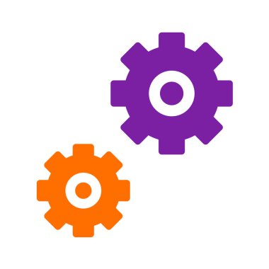 Vektör illüstrasyonu, basit simge çarkı