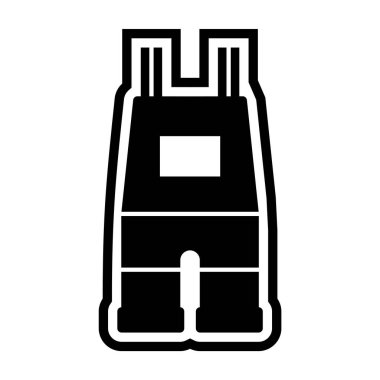 Dungarees Simgesi Moda Biçimli vektör çizimi 