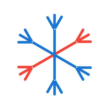 Kar Tanesi ikonu. vektör illüstrasyonu