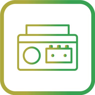 ses teybi vektör illüstrasyonu, basit simge