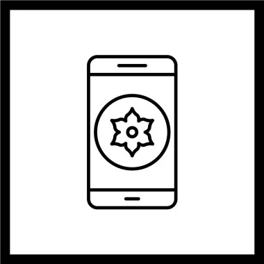 Akıllı telefon ikonu, vektör illüstrasyonu. düz tasarım biçimi