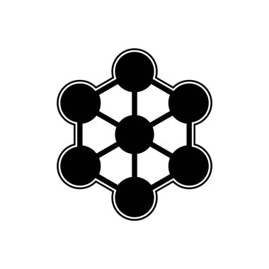 Moda biçimi izole edilmiş arkaplanda molekül simgesi      