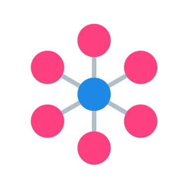 Molekül simgesi, vektör çizimi