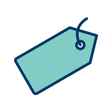 Mavi etiketli bir fiyat etiketinin vektör çizimi