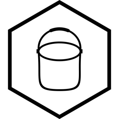 Moda Biçiminde Pail Simgesi İzole Arkaplan