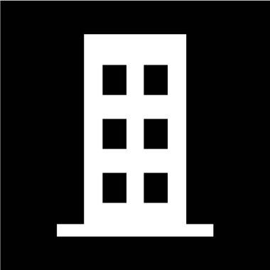 Otel düz vektör simgesi