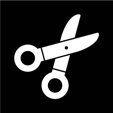 makas web simgesi vektör illüstrasyonu 