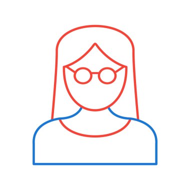 Moda Biçimli İzole Arkaplan Kadın Bilimadamı Simgesi      