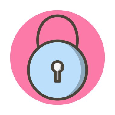 Asma Kilit Simgesi Moda Biçiminde İzole Arkaplan