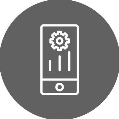 Basit simge, dişli çarklı etiketin vektör illüstrasyonu 