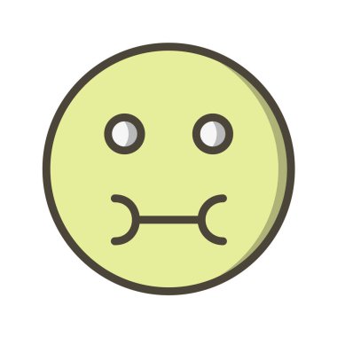 Moda Biçimli Emoji Simgesi İzole Arkaplan 